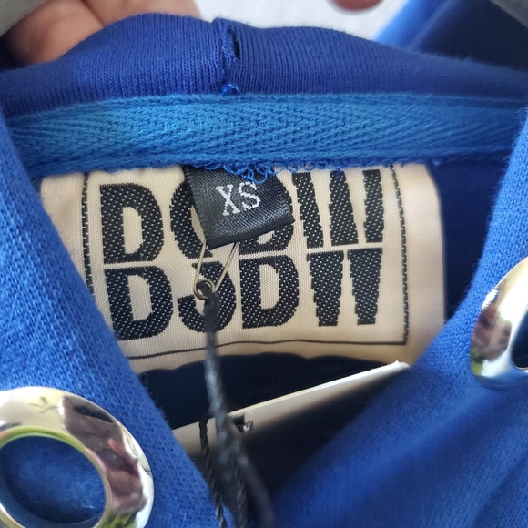 LF BSBW mix media cropped sweatshirt hoodie NWT - Picture 7 of 10